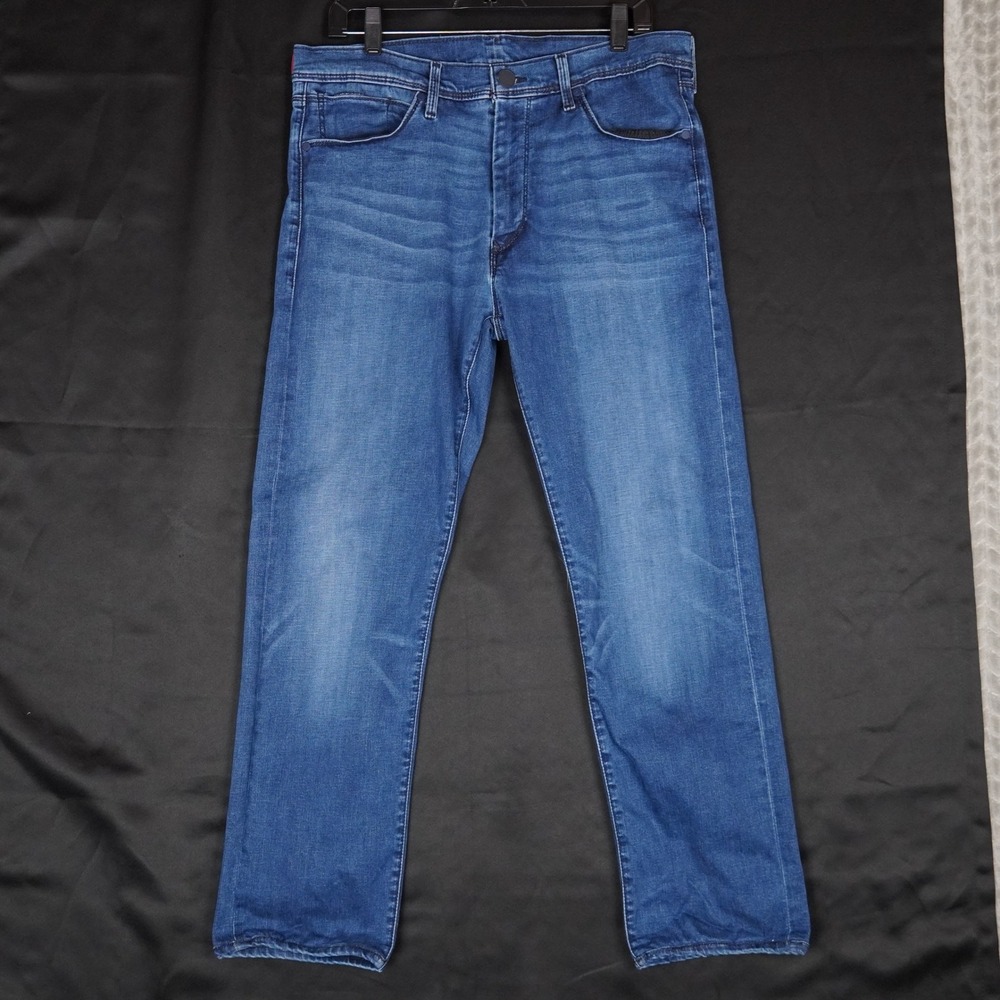 Levis Premium Redloop Jeans Mens 34x34 Blue Straight Stretch Denim